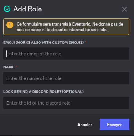 Add Role Modal